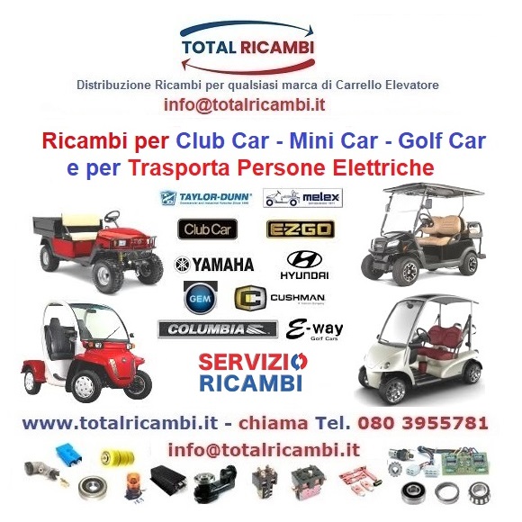 Ricambi Club Car GolfCar MiniCar Elettriche Servizio Ricambi